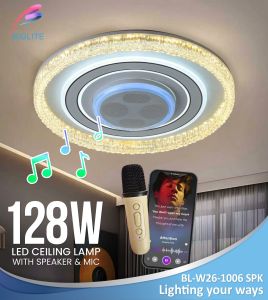 BIGLITE BL-W26-1006 SPK LED CEILING LAMP WITH MUSIC SPEAKER WITH BLUETOOTH SPEAKER & MICROPHONE