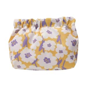 Makeup Bag Short Wallets Cosmetic Bag Flower Print Storage Bag Toiletry Bag Short Wallets Large Classification Bag
