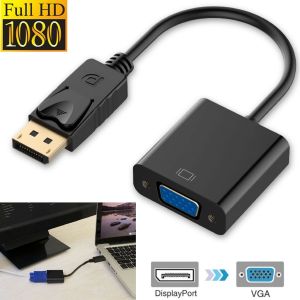 Display Port DP M to VGA F Cable 1080P Converter Adapter - Black