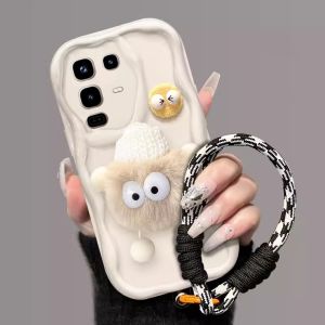 Phone Case Infinix Note 50S 50X Note 50 Pro + Plus 5G 4G Stylish 3D Plush Coal Ball Casing with Lanyard Lens Protection Shockproof Soft Cover