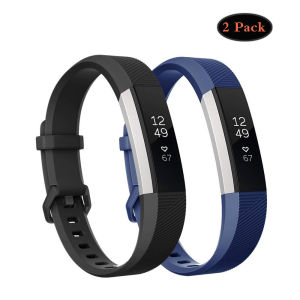 2 Pack Fitbit Alta HR Straps Replacement Sport Bands with Secure Buckle for Fitbit Alta and Alta HR Fitness Tracker Women Men