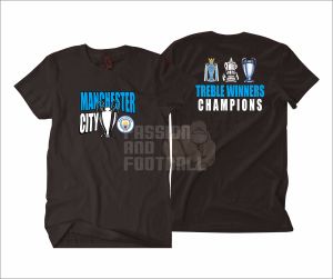 T-SHIRT MANCHESTER CITY TREBLE WINNERS CHAMPIONS (BAYAR DI TEMPAT)