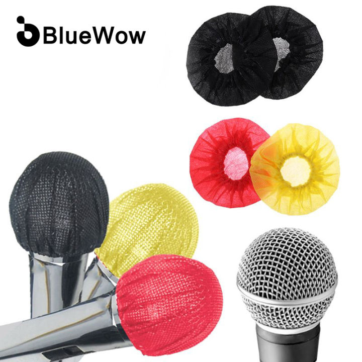BlueWow Disposable Non-woven Microphone Cover Removal Windscreen Protective Mic Cap Pad for KTV Wireless Microphone