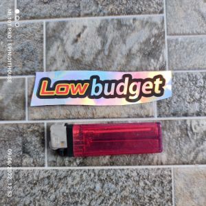 Stiker Low Budget Kata Viral FYP Hologram Rainbow Motor Helm HP Case
