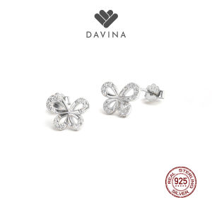 DAVINA Ladies Flappy Earrings Rose Gold Color Sterling Silver 925 - Anting Wanita Perak S925