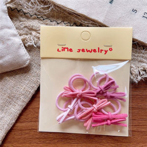 Childrens bow rubber band hairpin colorful bangs side clip broken hairpin braided hairpin