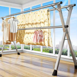 COD FMA Jemuran Baju Portable Serbaguna Kokoh Dan Kuat Clothes Drying Rack 3 Rod 2M - FM32M