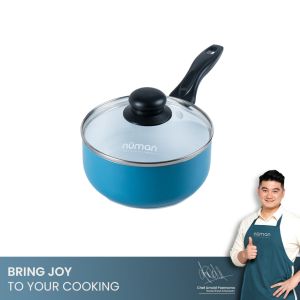 Numan Saucepan Panci Susu Anti Lengket 16 cm dengan Tutup Kaca Klassika Series