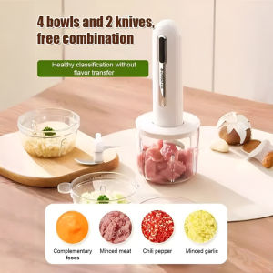 Mini USB Wireless Electric Garlic Press Garlic Masher Press Vegetable Chilli Meat Grinder Food Chopper 小型蒜蓉机