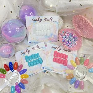 LZ129 เล็บปลอมเจลแท้พร้อมติด ฟรีกาว+ตะไบ และของแถมสุด cute