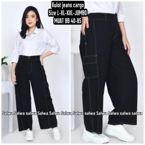 rok jeans wanita dewasa korean style muat bb 40-70