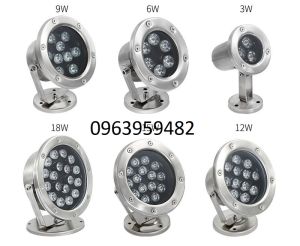 Đèn LED âm nước dạng chân đế hắt IP 68 chiếu sáng ĐỔI MÀU sân vườn hồ cá Koi 24VAC