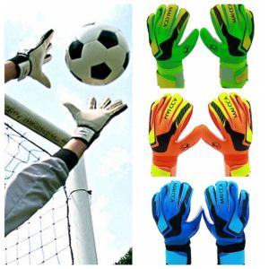 CLARON 1 Pair Non-Slip Soccer Goalie Gloves Wear-Resistant Protective Fingers Kids Football Goalie Gloves Protective Gear Thickened Game Goalkeeper Gloves Outdoor Sports