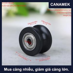 【CANAMEK】 1 cái U rãnh ròng rọc hướng dẫn ròng rọc lăn mang U rãnh con lăn bánh xe 5x25x16.5 mét cho lái xe Phụ kiện cơ khí