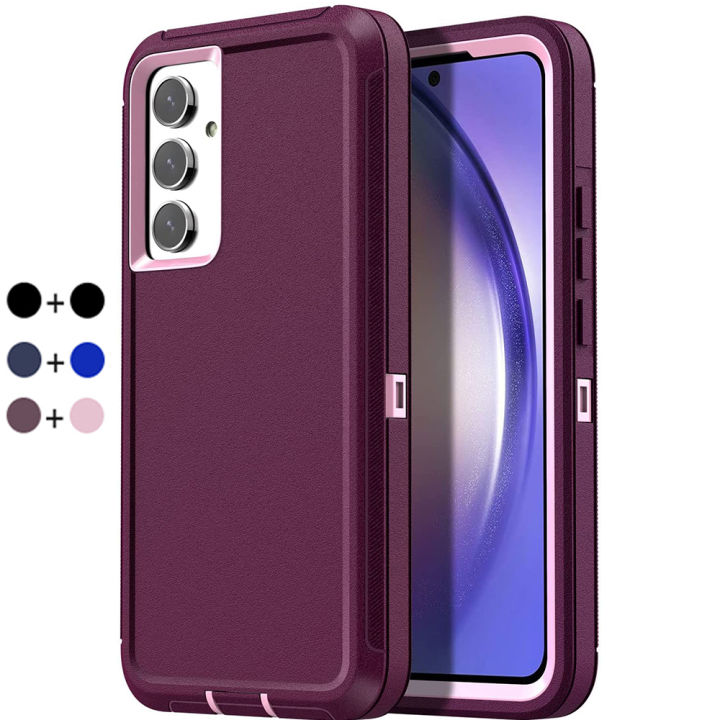 สำหรับ Samsung Galaxy A16 5G เคสโทรศัพท์สามชั้นทนทานแข็งแรงทนทาน PC,เคสโทรศัพท์เกราะป้องกันทนทานต่อการตกกระแทกทนทานสำหรับ Samsung Galaxy A06 A15 5G A54 5G A14 5G 4G a13 5G 4G A53 5G,A04s,S25 Ultra,S25 Plus S24 Ultra s23พิเศษ