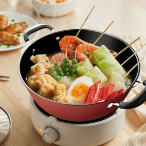 MINIMALUX có nắp Nồi nước dùng súp hầm Đa chức năng cương Nồi gang Bền bỉ Không dính Chảo Trung Quốc Bếp từ gas