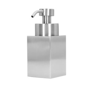 JEHUA Square Stainless Steel Foaming Bottle Leak Proof Refillable Foam Making Container Modern Rust-Proof Foaming Soap Dispenser Kitchen Sink
