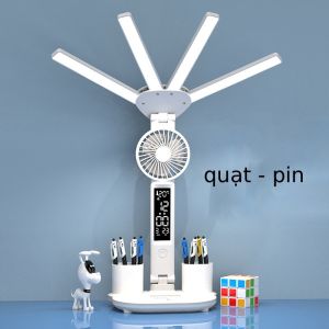 Đèn bàn học LED thông minh đa năng bảo vệ mắt tích hợp quạt và các chế độ mới nhất 2025