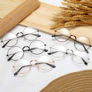 SUNYMALL แฟชั่น แว่นตาคอมพิวเตอร์ กรอบแว่นทรงกลม แว่นตาตกแต่ง สำหรับผู้หญิงและผู้ชาย