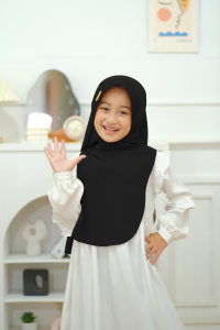 pashmina oval ped anak / hijab instan oval jersey 4-12 tahun