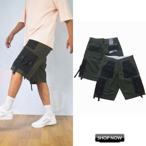 Celana pendek Kargo pria Ribstop Style-Celana Cowok-Celana Model Cargo Motif Terbaru-Celana Pria