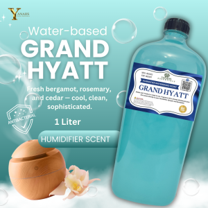 Grand Hyatt Scent 1L Water Based Essential Oil Fragrance for Humidifier Air Freshener & Linen Spray