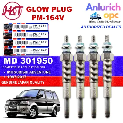 Glow Plug for Mitsubishi Adventure 4D56 / MITSUBISHI DELICA 1997-2017 - MD 301950 Genuine Japan Quality -