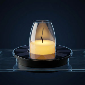 IP68 Waterproof Solar Powered Floating Pool Candles LED Warm Light Outdoor Decor Lamp For Swimming Pool Lake Garden Party Event Upright Stable Design Eco Friendly