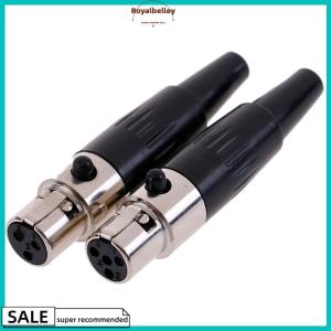 【ROYALBELLEY】 1 cái đầu nối micro âm thanh XLR nhỏ 3 4 chân cắm cái cho mic
