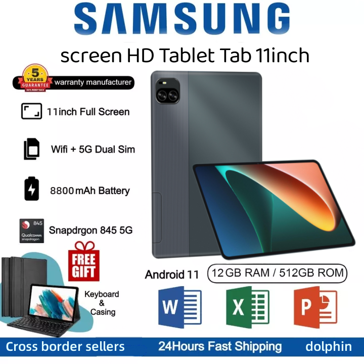 【Free Gifts】Original HD Samsung Screen Tablets Android Tablet 11 Inch