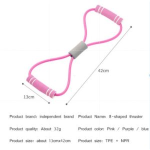 ยางยืดเลข 8 บริหารร่างกาย ผู้เริ่มต้นบริหารกล้ามเนื้อ หรับออกกำลังกายและ โยคะ * อุปกรณ์บริหารต้นขา Yoga 8 Words Strengt