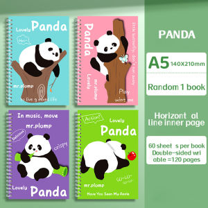 60 Pages A5 Ring Notebook Fancy Pattern Cover Beautiful Color With Lines Notepad (1 Book)