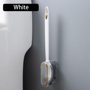 4-Side Toilet Brush No Dead Corner Long handle Toilet Cleaning Brush with Storage Box Wall-Mounted Berus tandas