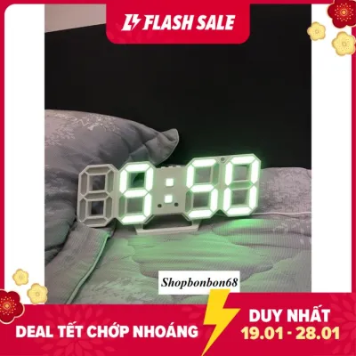 [ SALE SỐC ] ĐỒNG HỒ LED TREO TƯỜNG - ĐỒNG HỒ ĐỂ BÀN 3D PHONG CÁCH HÀN QUỐC ĐỒNG HỒ LED VÀ CỦ SẠC