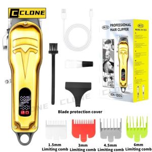 Cordless Hair Trimmer Clipper Barber Rechargeable Razor Electric Hair Remove Haircut Metal Material