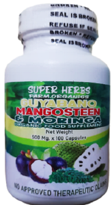 ORGANIC FOOD SUPPLEMENT SUPERHERBS 3 IN 1 GUYABANO-MANGOSTEEN-MORINGA - 500MG ANTI CANCER ANTI HYPERTENSION ANTI DAIBETES