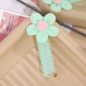 Hàn Quốc trẻ em màu Kẹo hoa dây điện thoại cột tóc cô gái tóc đuôi ngựa cao buộc tóc co giãn tóc băng buộc đầu phụ kiện