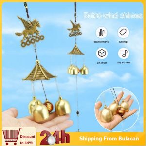 Metal Vintage Alloy Wind Chimes Lucky Charm Peaceful Prosperous Fortune Decorative Wind Chime