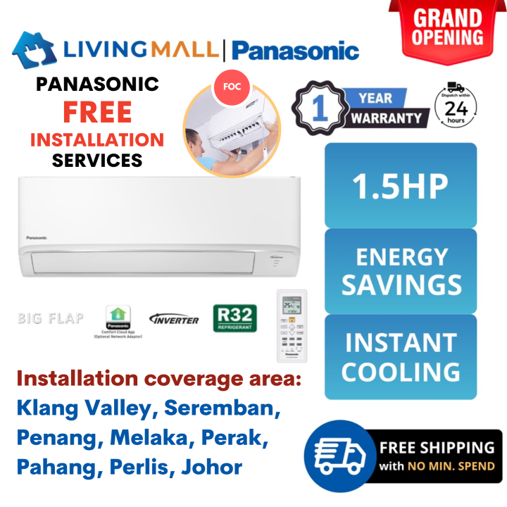 Standard Inverter R32 PANASONIC Air Conditioner (1.5HP) Standard Inverter R32 CS-PU12XKH-1 ...