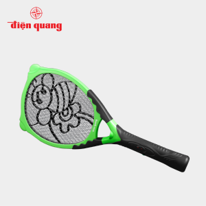 Vợt muỗi Điện Quang ĐQ EMR03 BLG (Đen - xanh lá) - Xả nhanh dòng điện 5s chống giật an toàn. Lưới vợt 3 lớp chống gỉ - BH 12 tháng