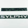 Letter emblem for New SYLPHY NISSAN BLUEBIRD SYLPHY Rear logo Car back sticker Trunk badge English model sign Car Decoration silver. 