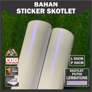 Sticker Stiker Skotlet Motor Putih Lembayung Merah Glossy Glos