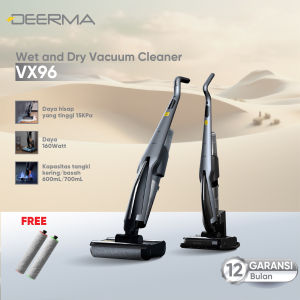 Deerma VX96 15Kpa Cordless Wet Dry Vacuum Cleaner Double Roller Brush Intelligent Sterilization Vacuum Cleaner Smart self-cleaning