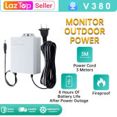 V380 PRO 12V 1.5A Uninterruptible Power Supply Mini UPS Battery Backup for WiFi Router Modem and Outdoor CCTV Security Camera UPS Monitoring Power Outage Endurance Power Supply Outdoor CCTV Built-in Battery Working System IP Camera Power Cord