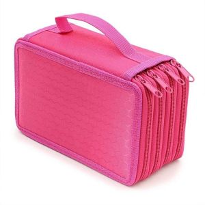 BAGUO 32/52/75 lỗ Túi bút chì màu Sức chứa lớn 2/3/4 lớp Túi đựng bút Đa chức năng Hình vuông Túi văn phòng phẩm trường học Phụ kiện văn phòng