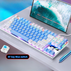 Bàn Phím Cơ Gaming có dây ZK3 Pro Blue Switch 87 Key chuyên game PC laptop | 10 chế độ Led RGB xuyên chữ cao cấp