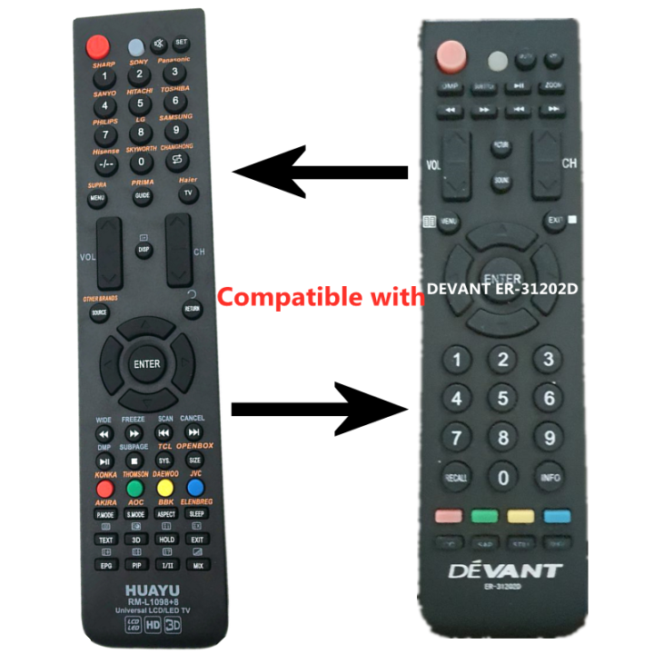 UNIVERSAL Remote Control LED LCD TV for Devant ER31202D 40CB520 SAMSUNG HTACHI SHARP LED TV