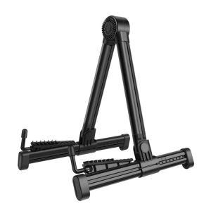Foldable Guitar Stand ABS Light Weight Instrument Display Stand Guitar Bass Ukulele Portable A Frame Floor Height Adjustable