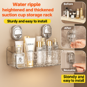 Bathroom rack bathroom storage rack heightened and thickened suction cup rack  Thickened toiletries storage shelf