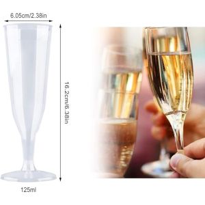 50pcs Party Premium Disposable Clear Wine Glass Wine Champagne Glass/Plastic Wine Glass/Champagne Glass Disposable/Disposable Wine Glass/Plastic Wine Cup